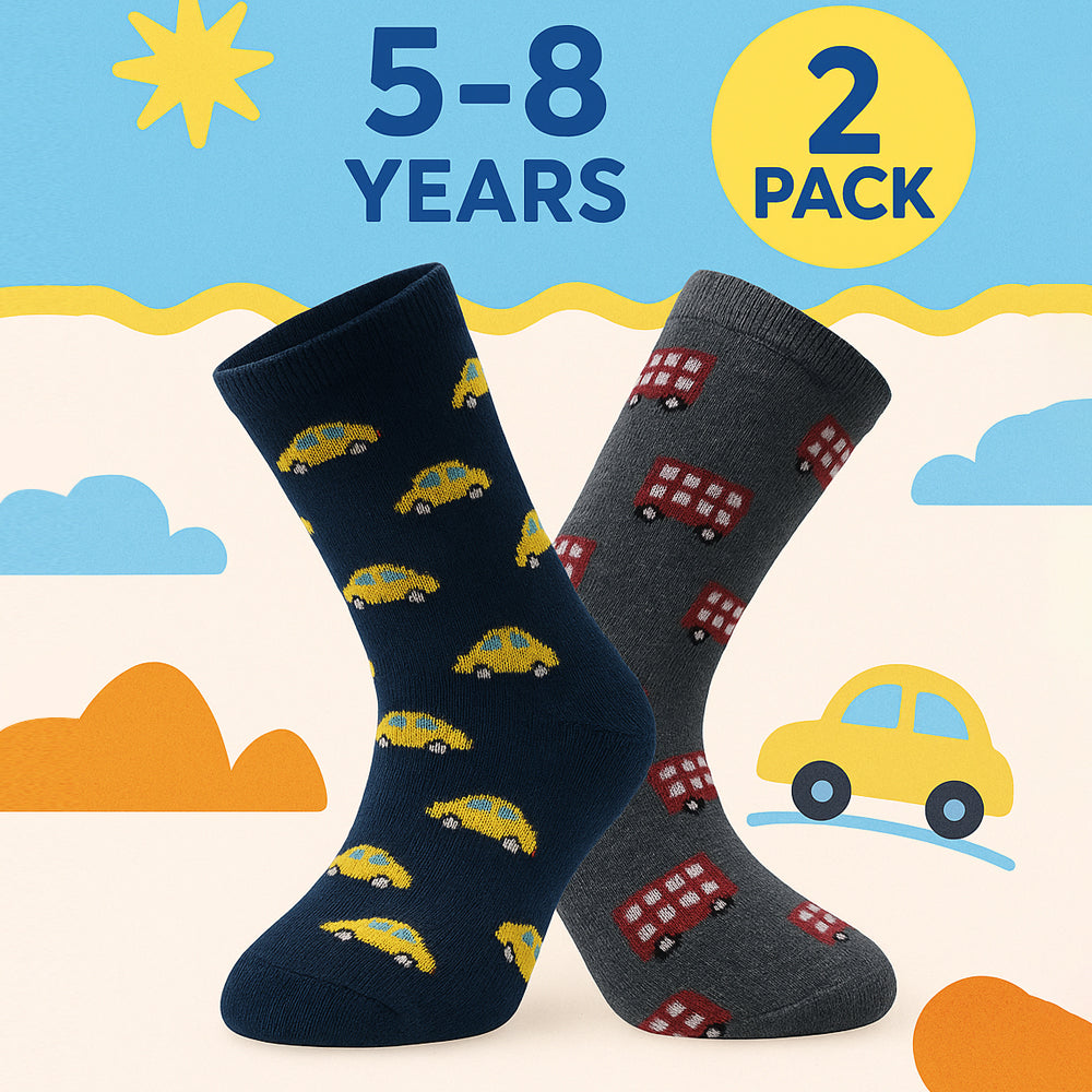 Pack of 2 -  Kids Crew Socks