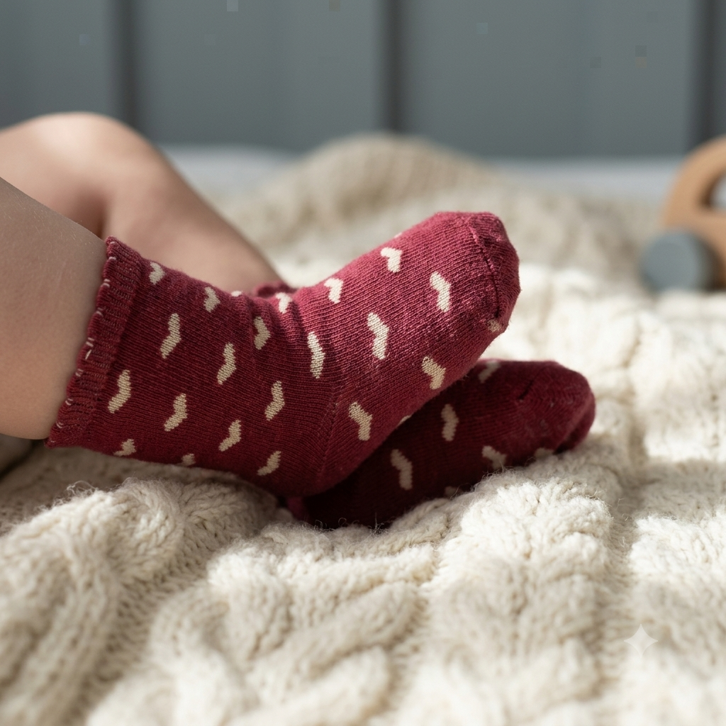 Adorable Heart-Print Baby Girl Socks