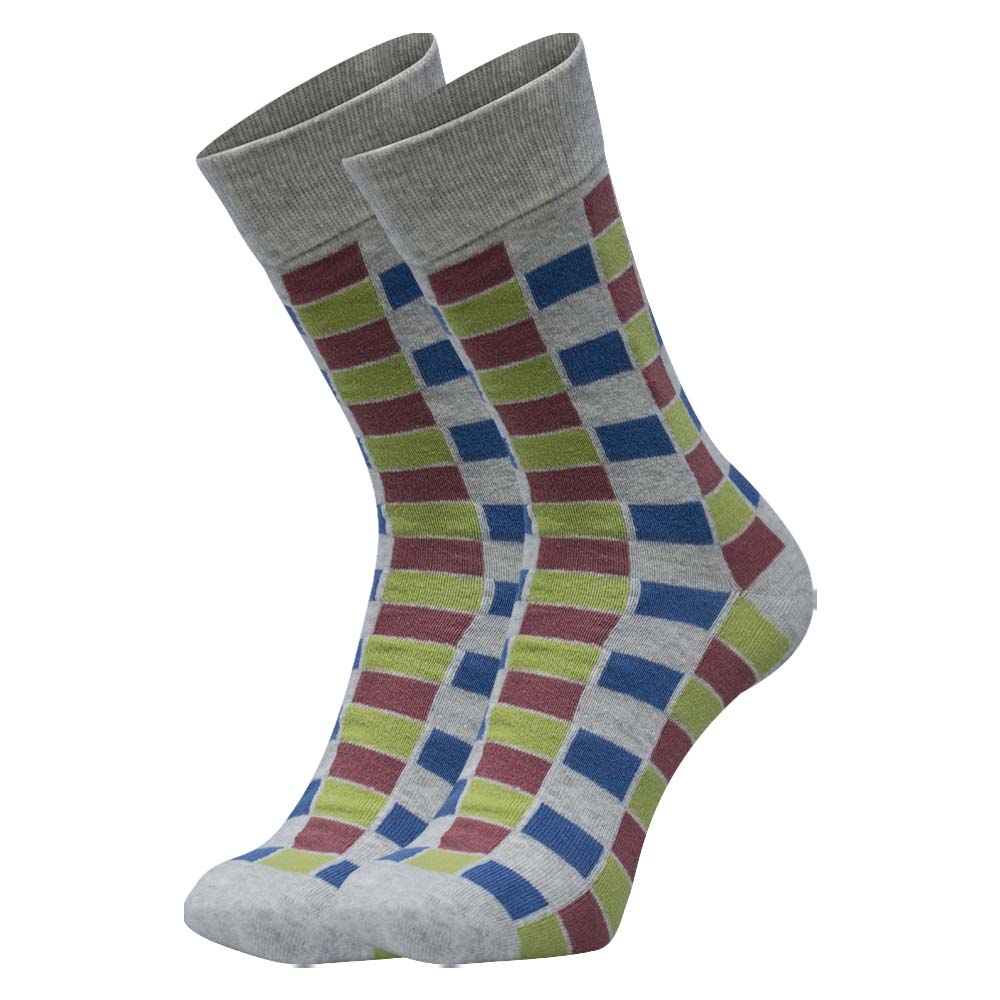 Men Checkered print Crew Socks