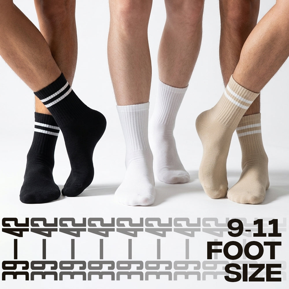 Men Retro-Athletic Ribbed Low-Cut Socks