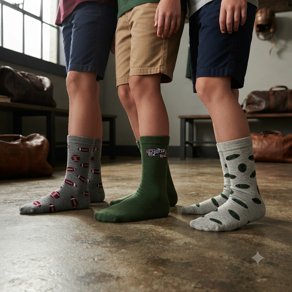 Boys American Football Print Socks
