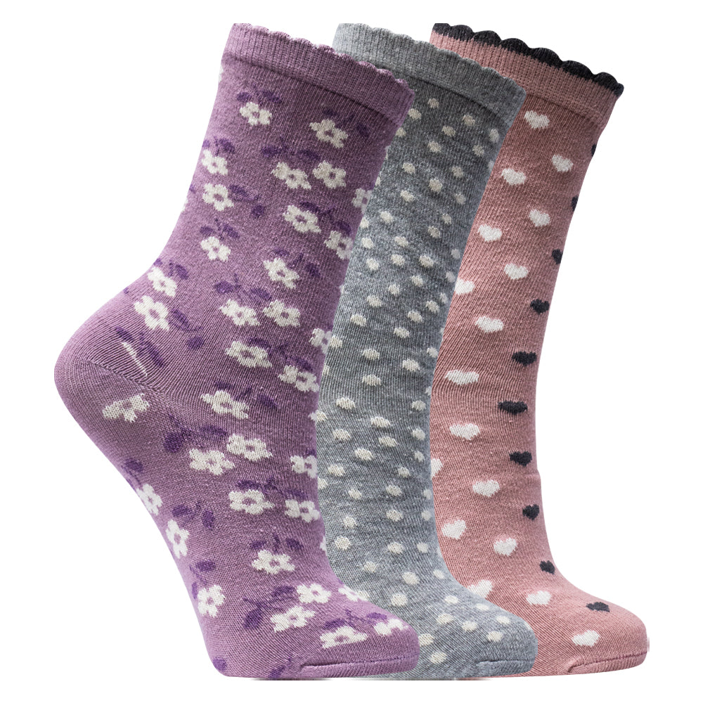 Pack of 3 -  Girls Crew Socks