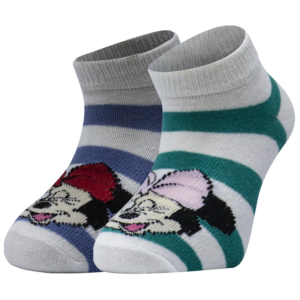 Girl’s Mickey Mouse Striped Socks