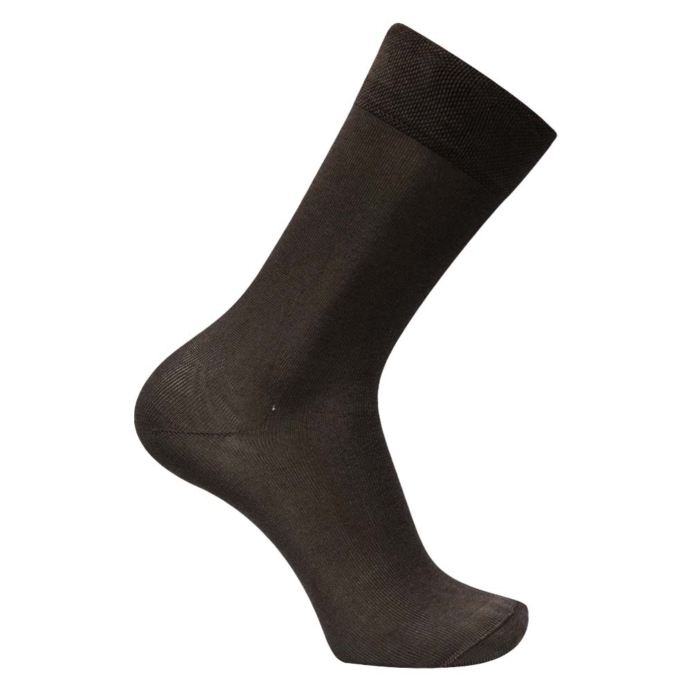 Men Luxury Plain Mercerized Cotton Dress Socks
