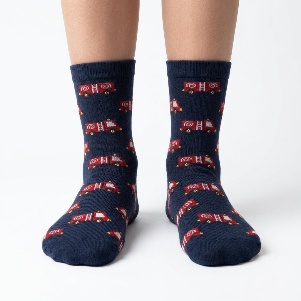 Boys Fire Brigade Print Crew Socks