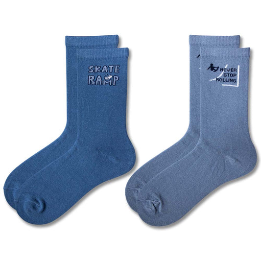 Boys 'Skate Ramp' & 'Never Stop Rolling' Crew Socks