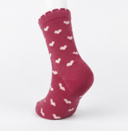 Adorable Heart-Print Baby Girl Socks
