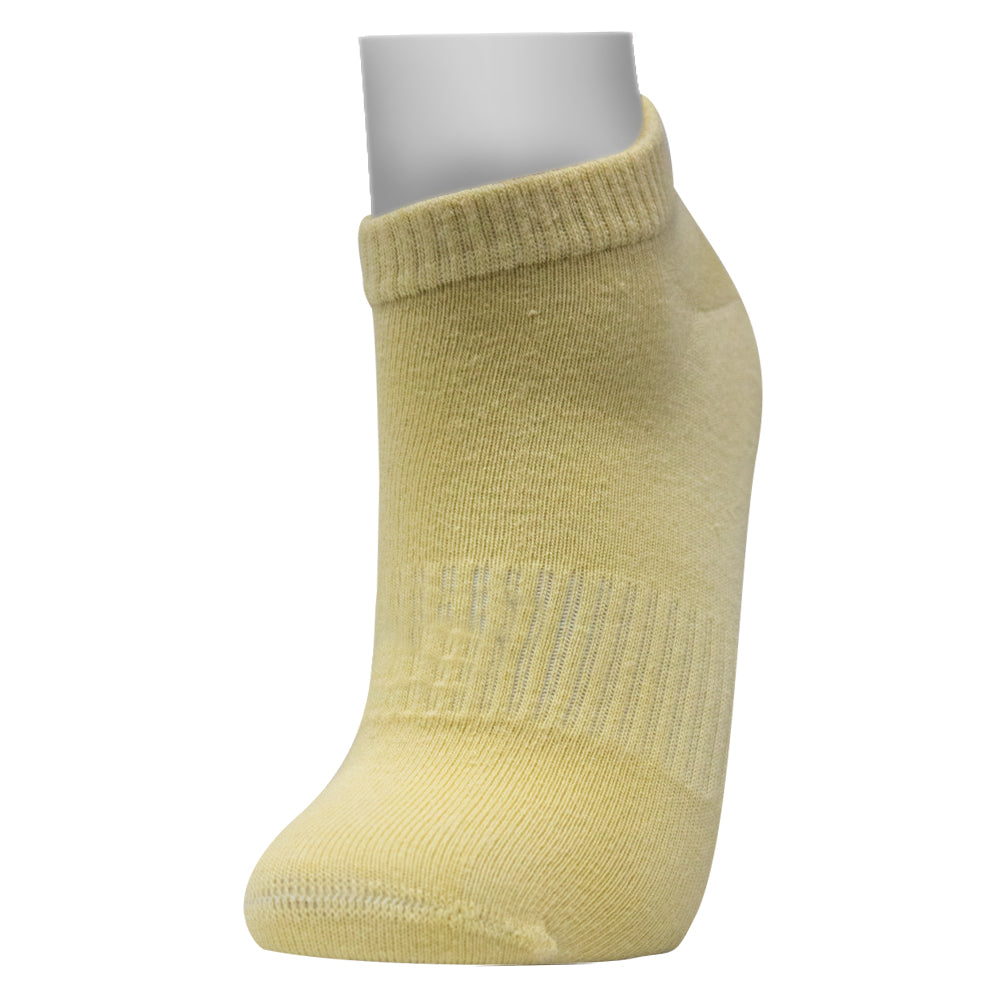 Unisex Kids & Women's Plain Dark Yellow Ankle Socks