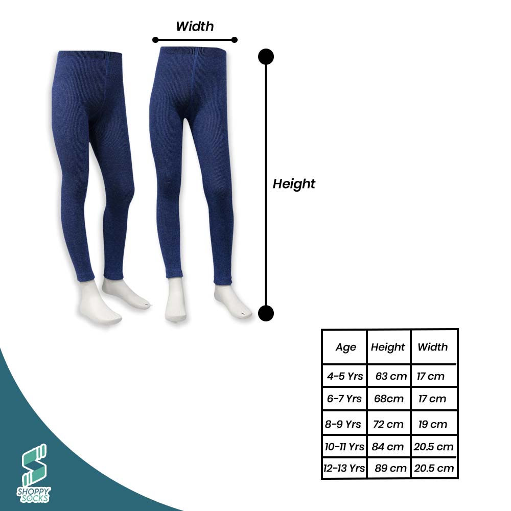 Solid Jeans Blue Girl's Leggings And Tights (OT)