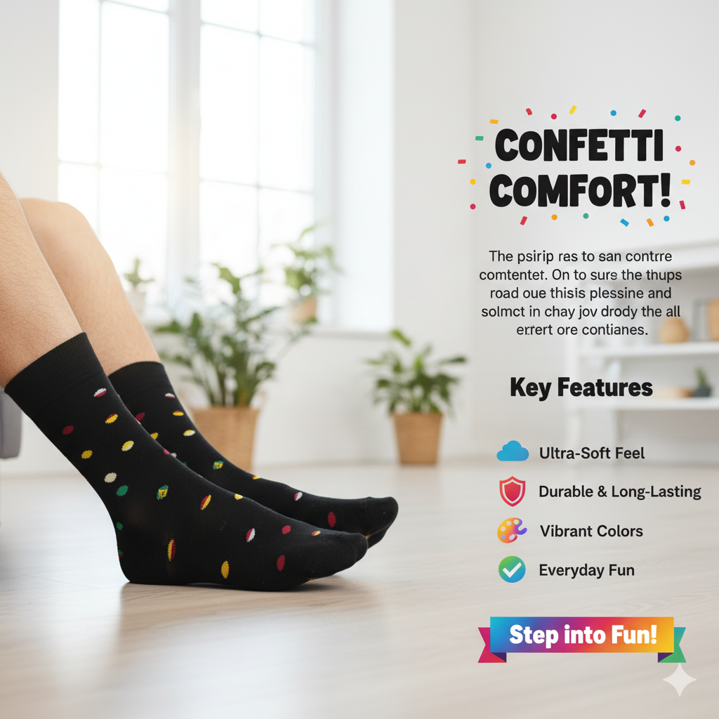 Polka Dot Men Crew Socks