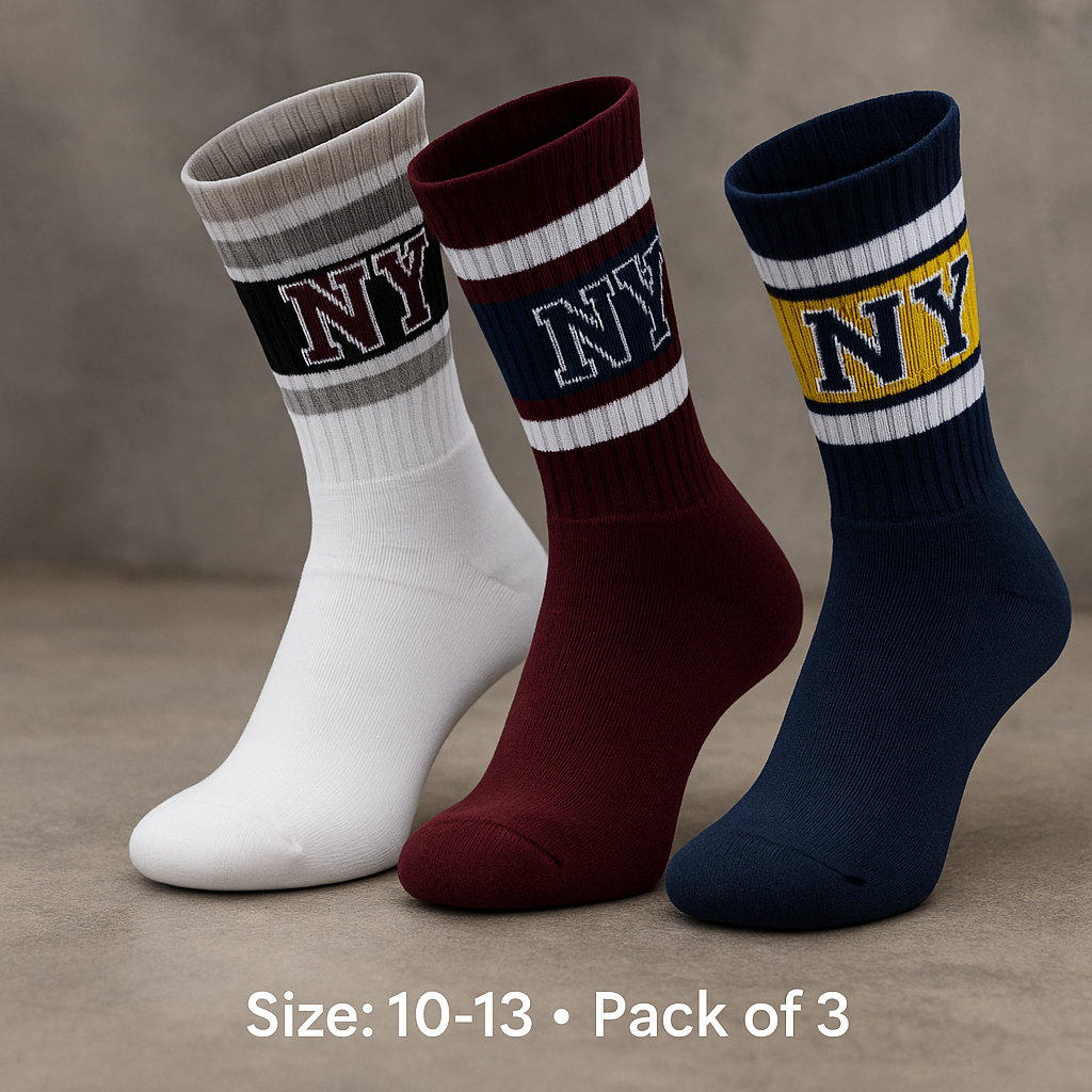 Pack of 3 - Men's crew socks