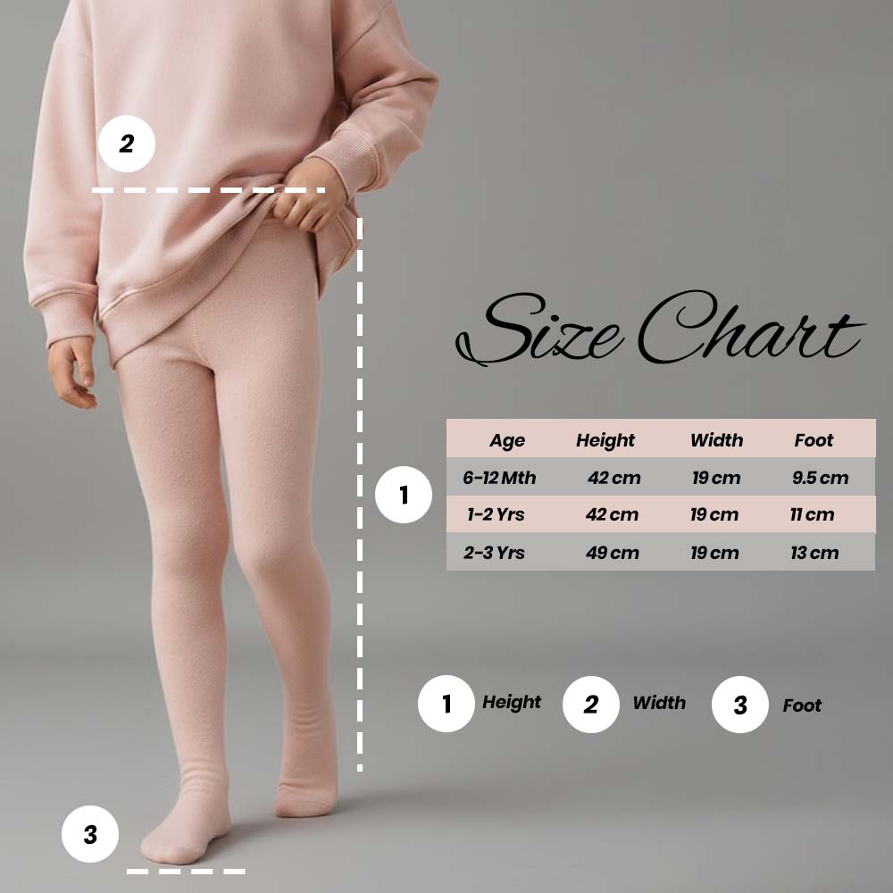 Soft Knit Baby Pink & Beige Tights for Girls (CJ)