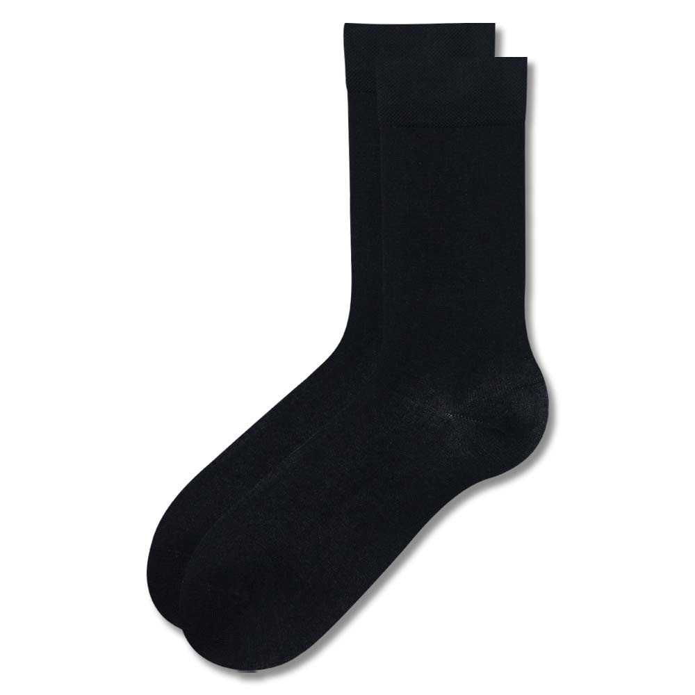 Men Luxury Plain Mercerized Cotton Dress Socks
