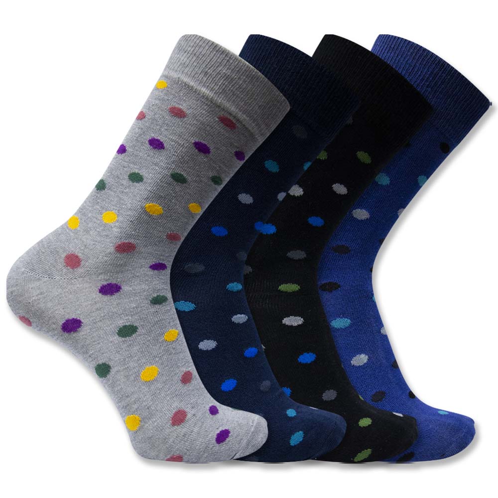 Premium Men's Multiple Color Polka Dot Socks