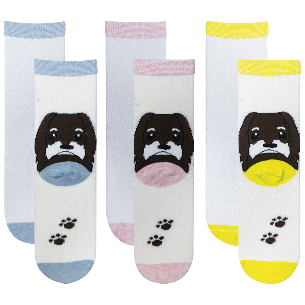 Girl’s Colorful Dog Print Socks