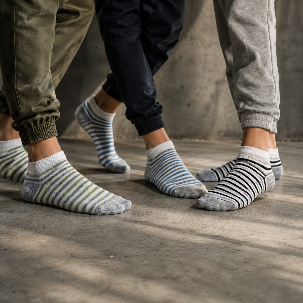 Boys Striped Ankle Socks