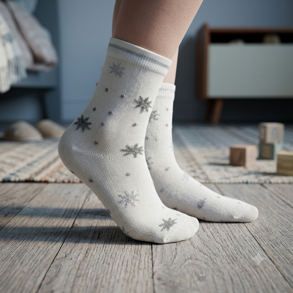 Girls Starry Glitter Ankle Socks