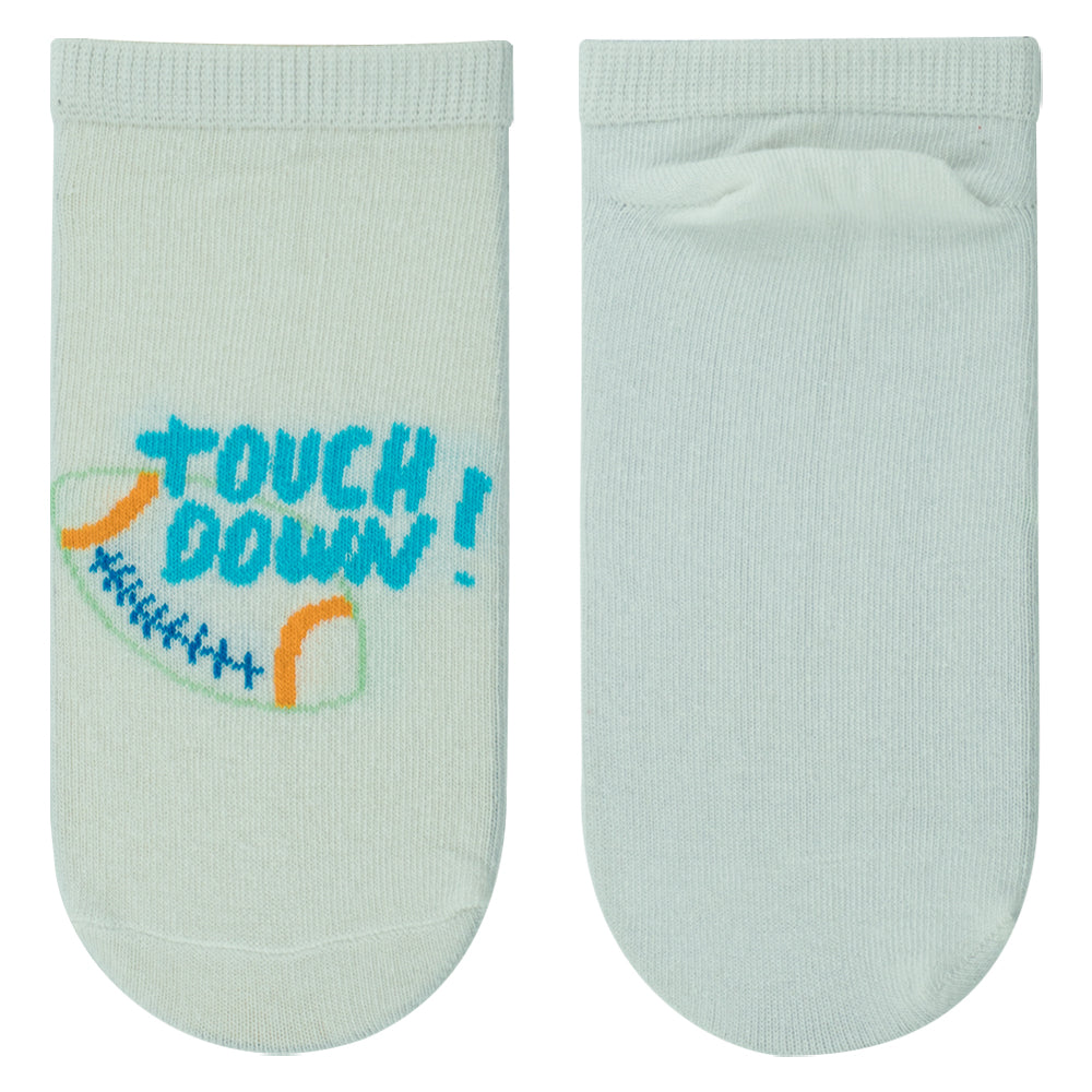 Boys "Touchdown" Print Ankle Socks
