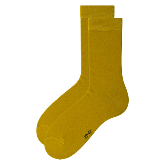 Premium Mustard Women Crew Socks