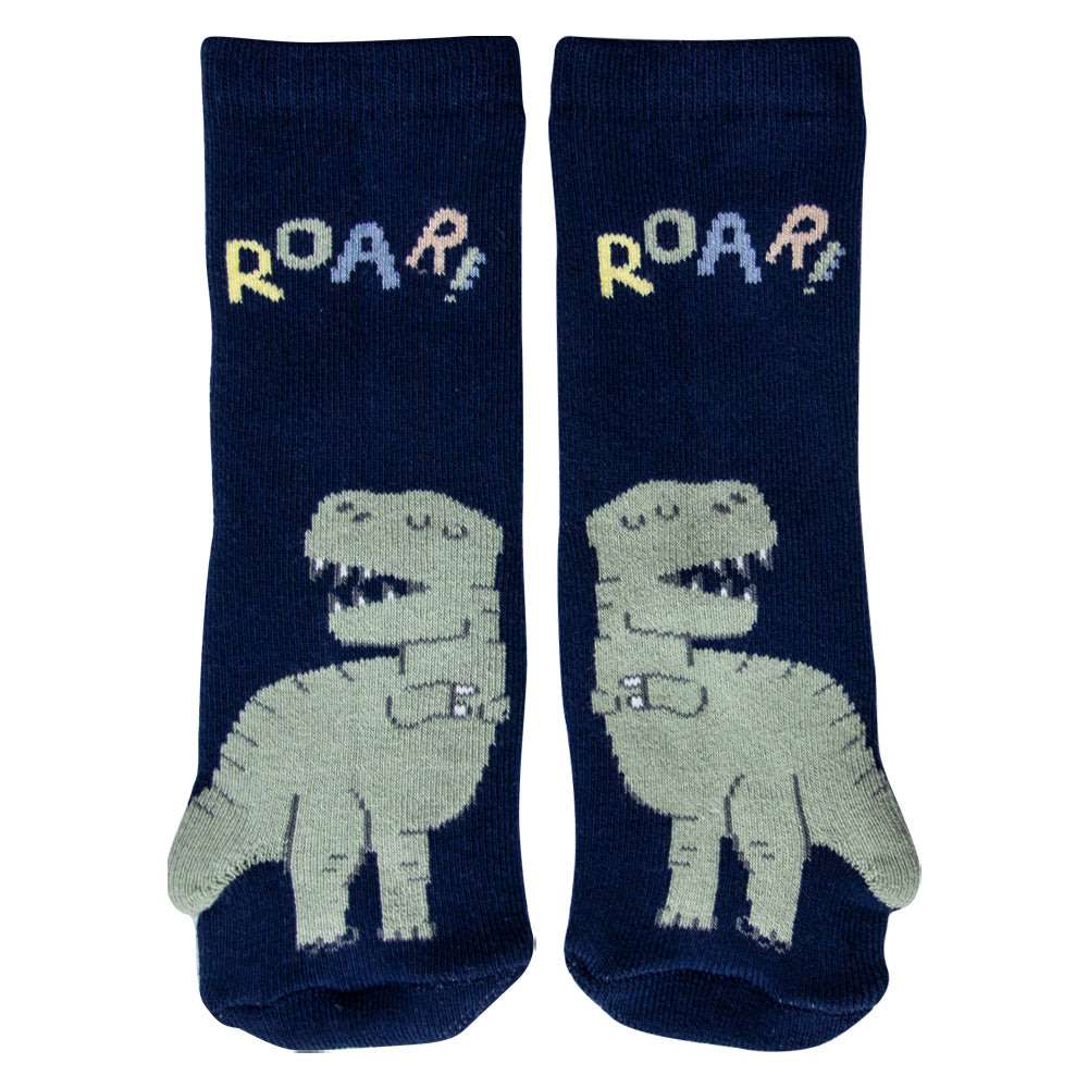 ROAR! Dino Print Anti-Slip Socks for Baby Boys