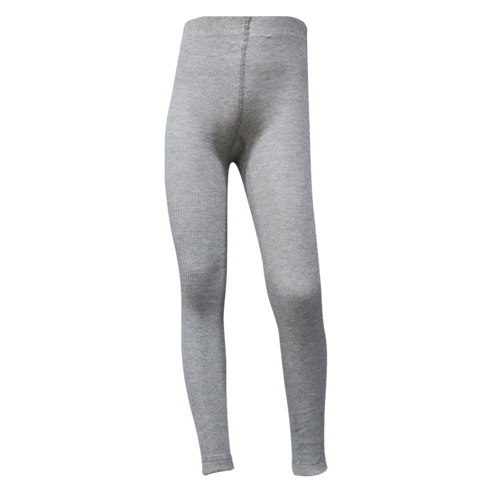 Girls Grey Needle Drop Texture Leggings (OT)