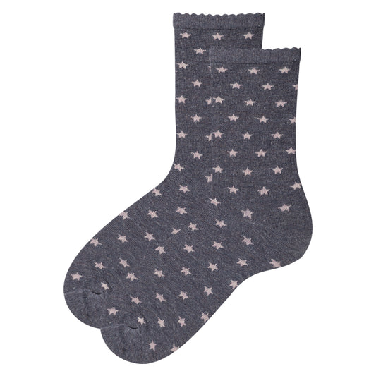 Girls Star Pattern Crew Socks