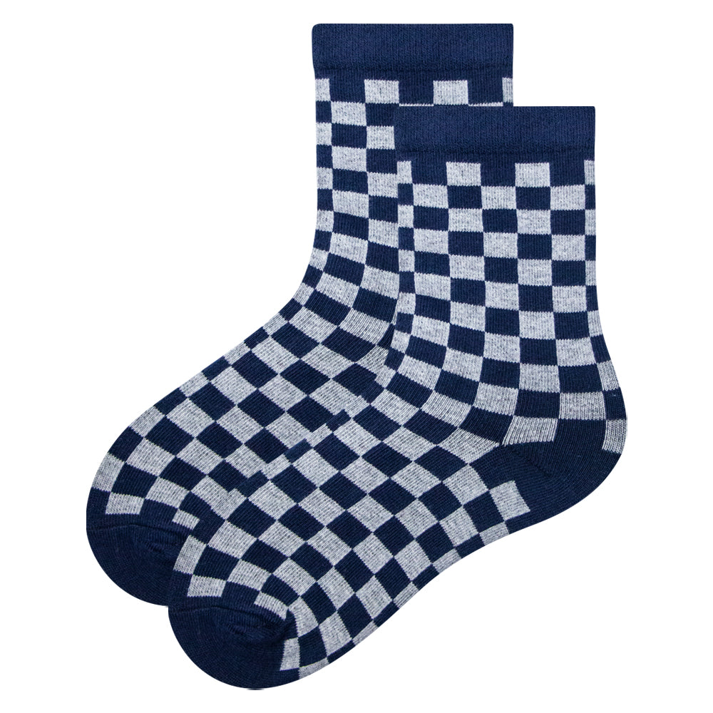 Pack of 2 - Boys Checkered Crew Socks