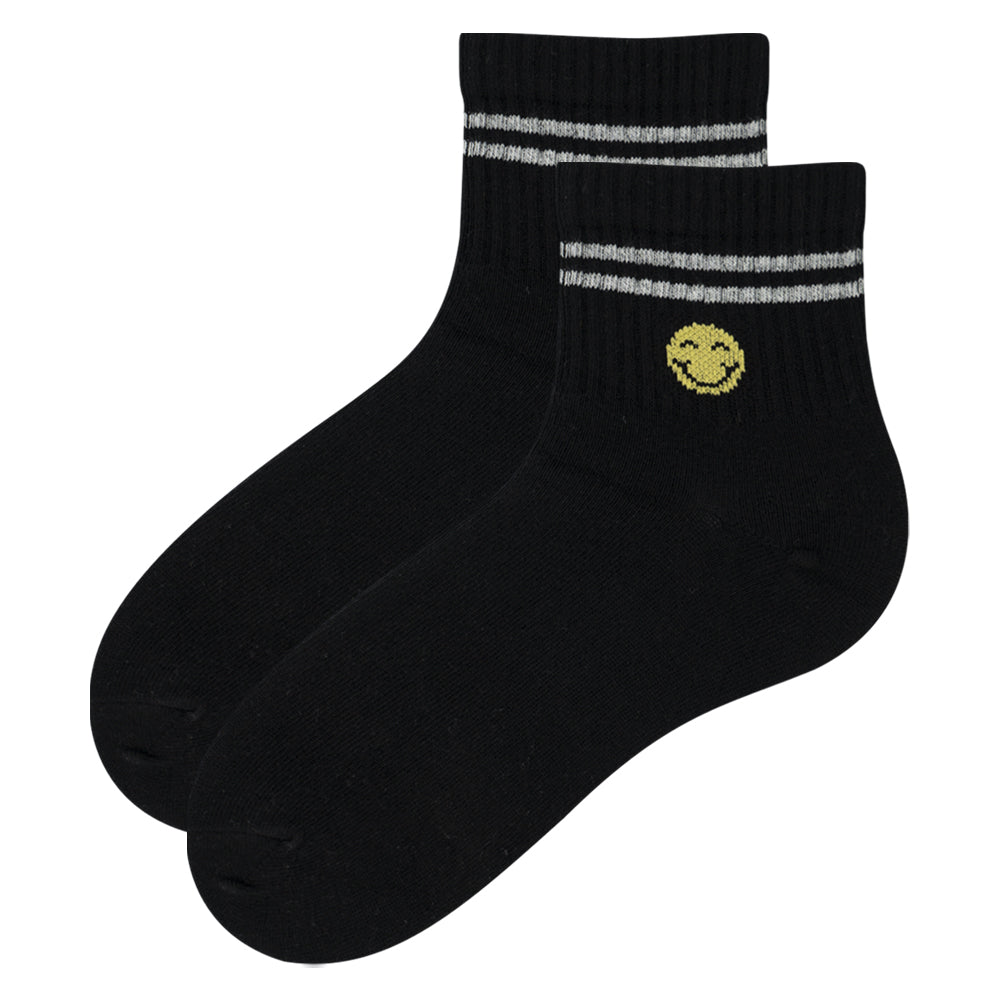 Unisex Smiley Face Quarter Socks