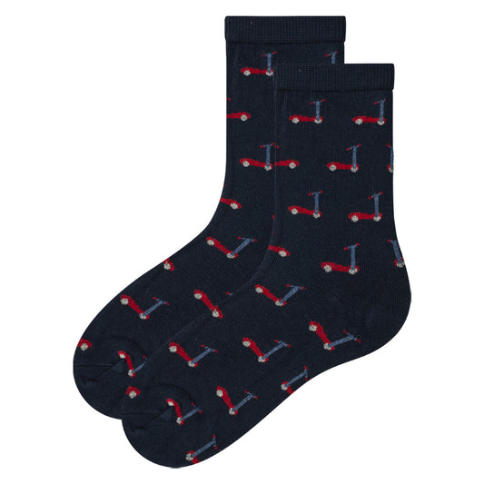 Boys' Scooty Print Crew Socks