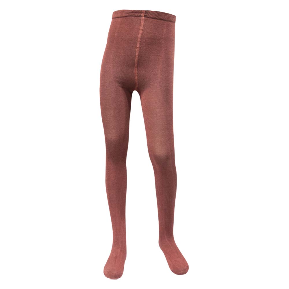 Cozy Premium Knit Texture Coco Brown Girls Tights (SF)