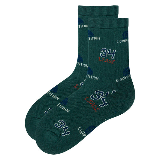 Boys Crew Green Socks