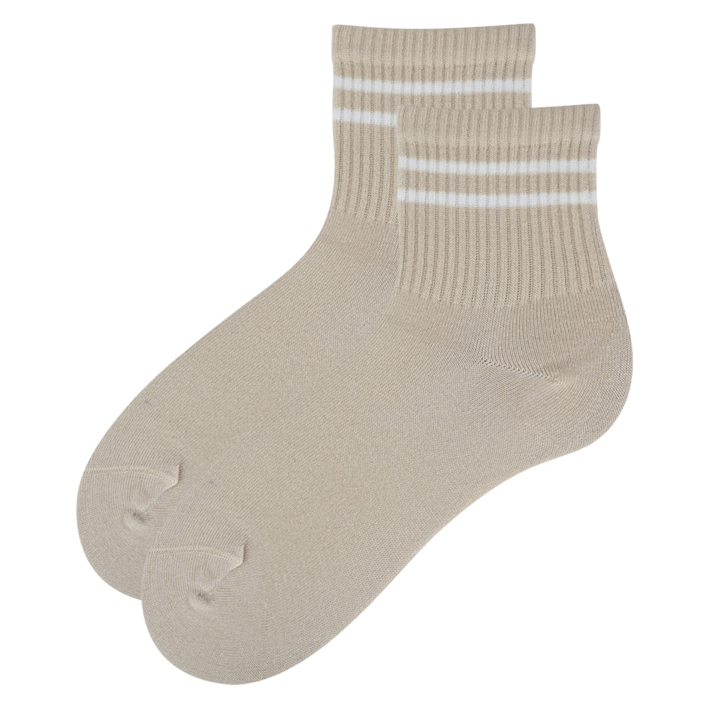 Men Retro-Athletic Ribbed Low-Cut Socks