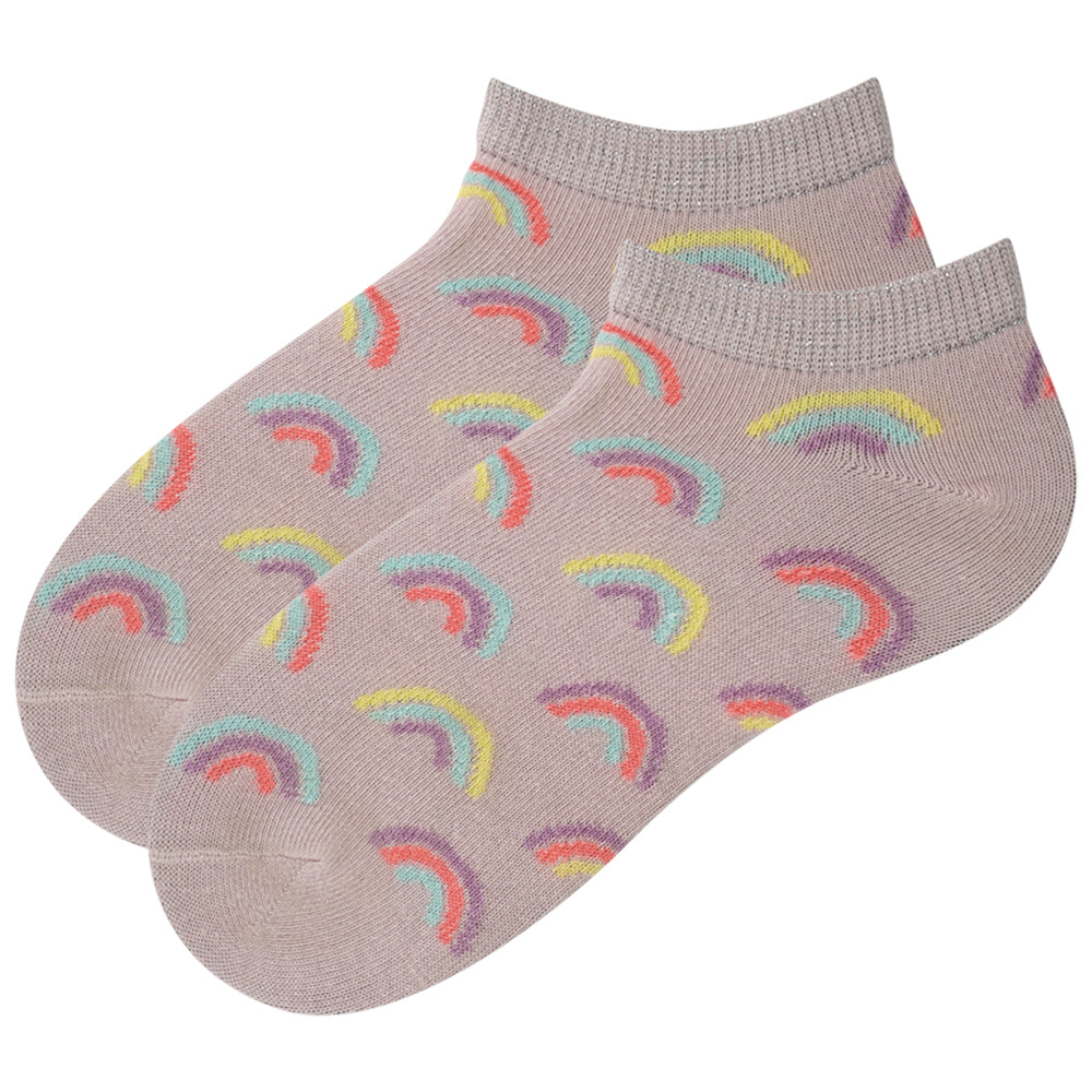 Rainbow Print Girls' Ankle Socks