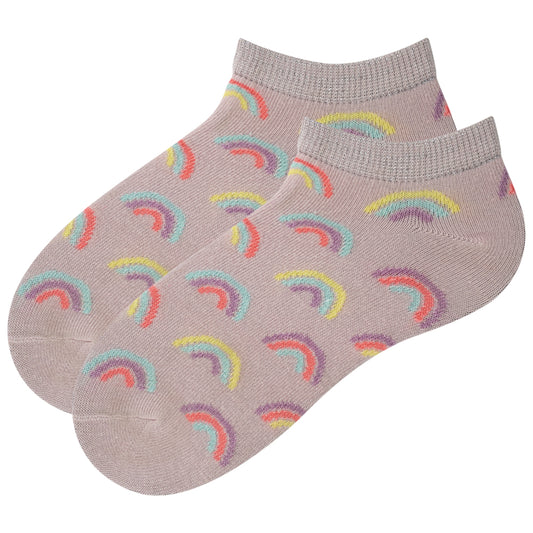 Rainbow Print Girls' Ankle Socks