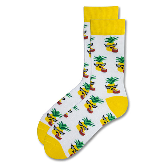 Cool Pineapple Print Socks for Men