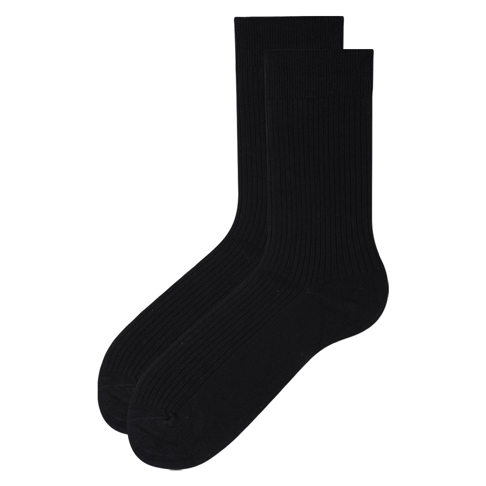 Men Classic Ribbed Crew Socks