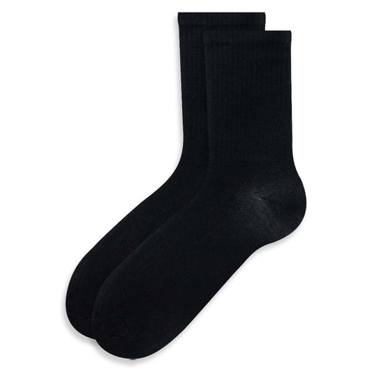 Ultimate Comfort Men Black Crew Socks