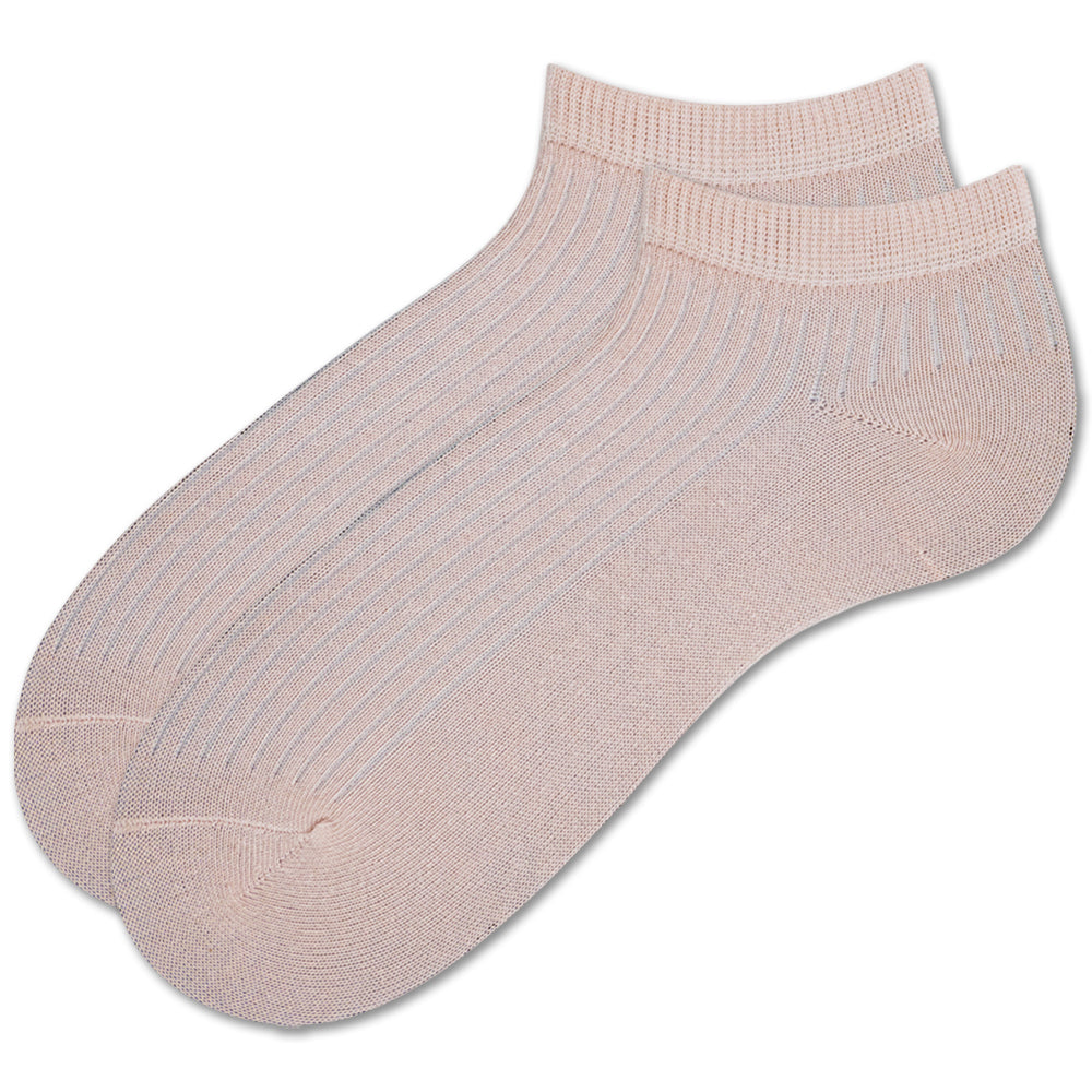 Women Maroon Ribbed Ankle Socks