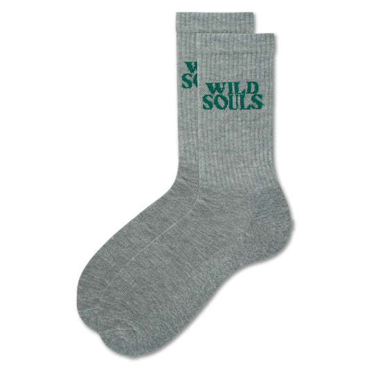 Green "Wild Souls" Crew Women Socks