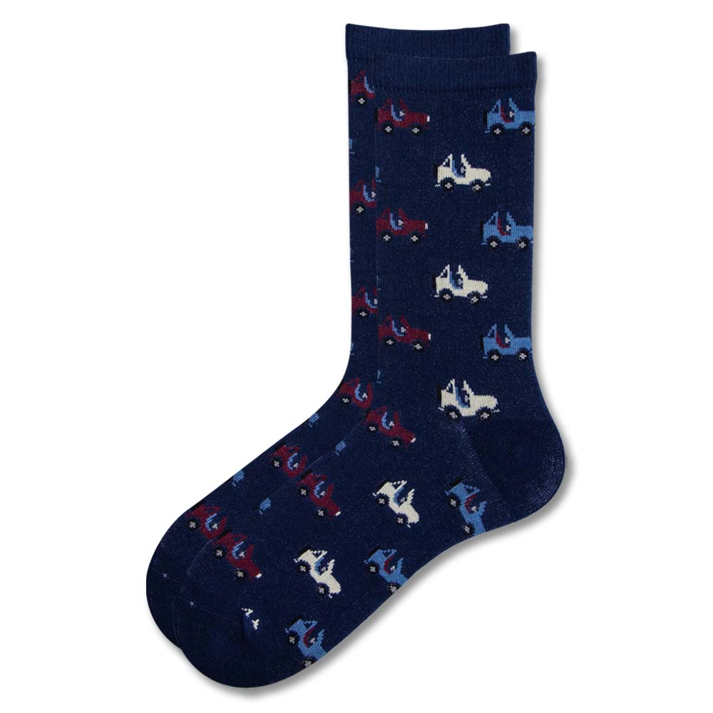 Boys Trendy Car Print Socks