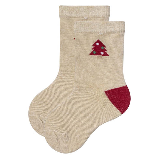Toddler Cozy Tree Print Crew Socks