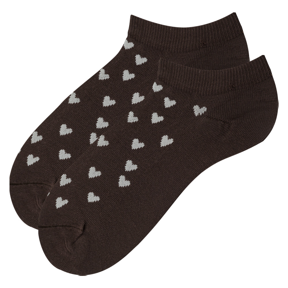 Women Heart Print Ankle Socks