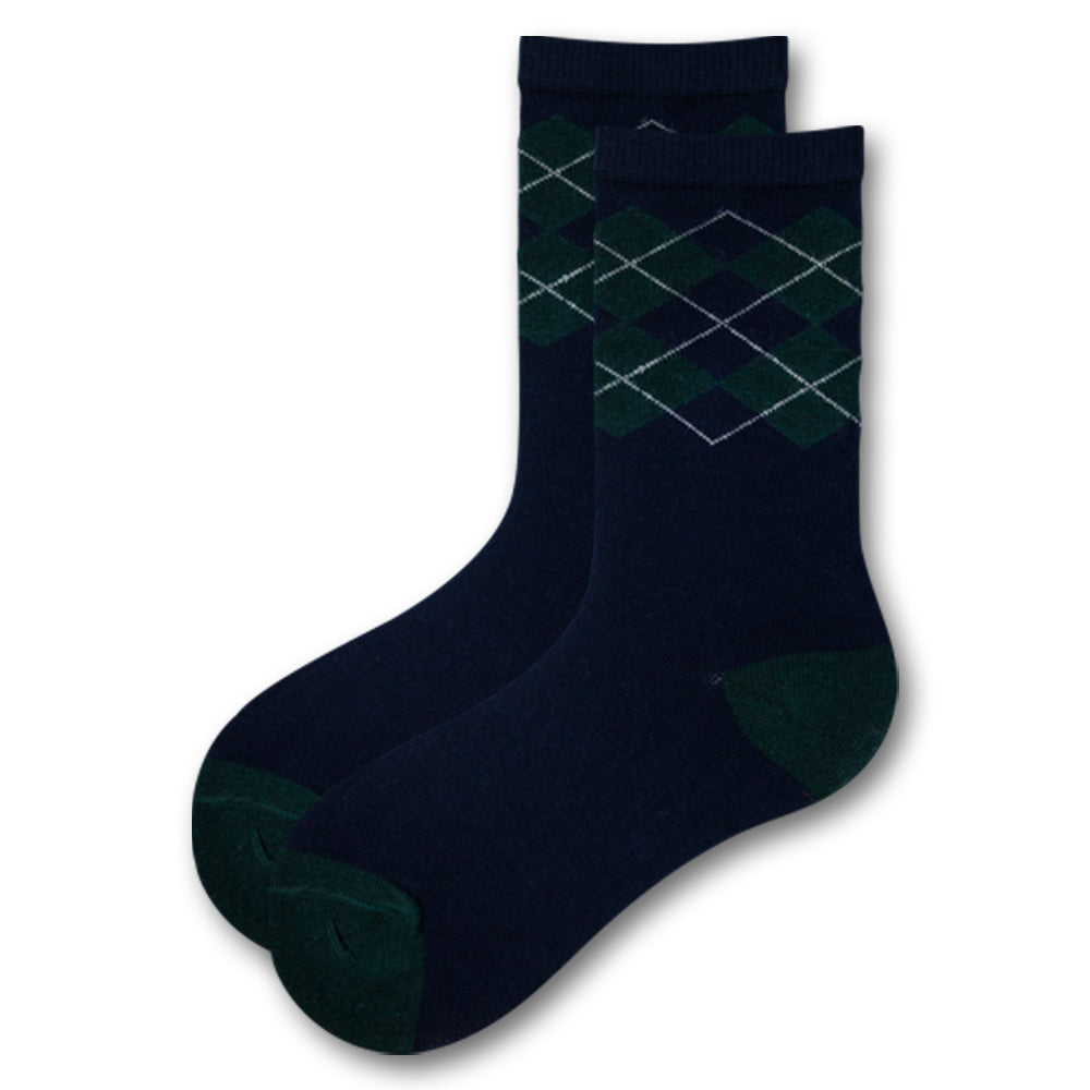 Navy Blue Boy's Argyle Socks