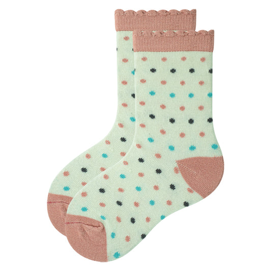 Ruffle-Trim Polka Dot Socks for Girls