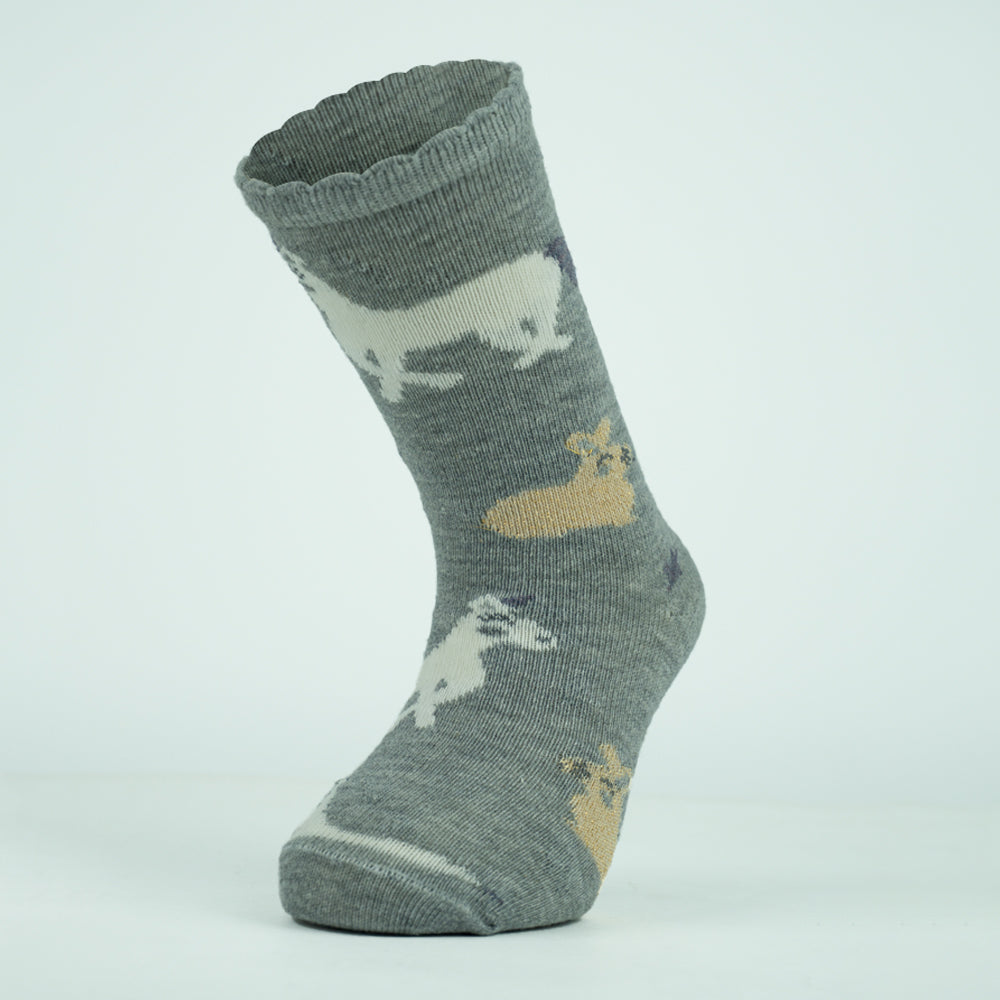 Magical Unicorn Grey Girls Socks