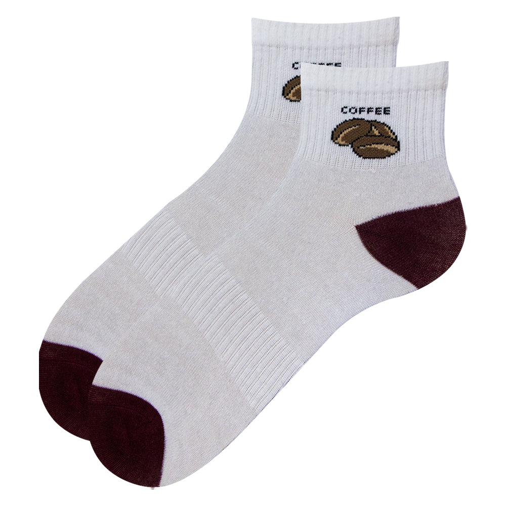 Women Fun & Cute Coffee Design Ankle Socks