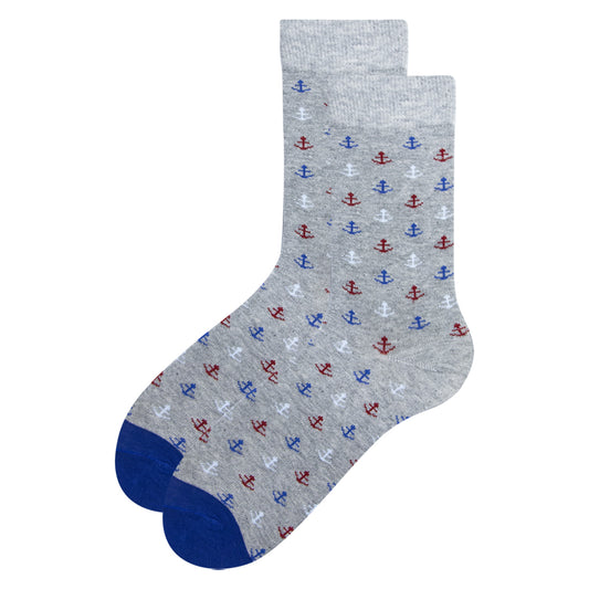 Men Nautical Anchor Print Socks