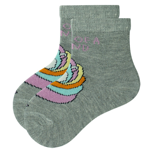 Baby Girl Unicorn Grey Socks