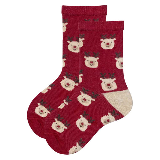 Cozy Reindeer Print Socks for Kids