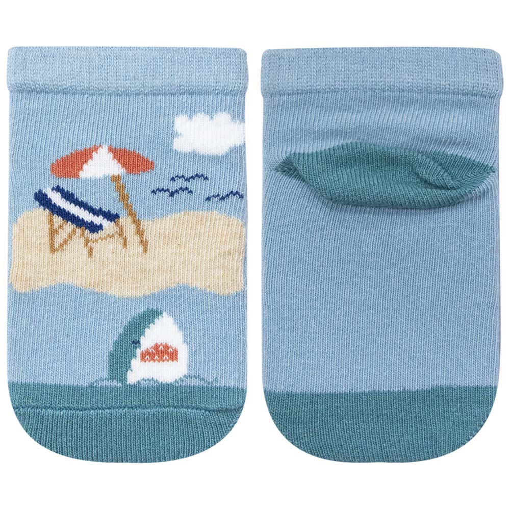 Baby Boy Beach Vibe & Shark Print Socks
